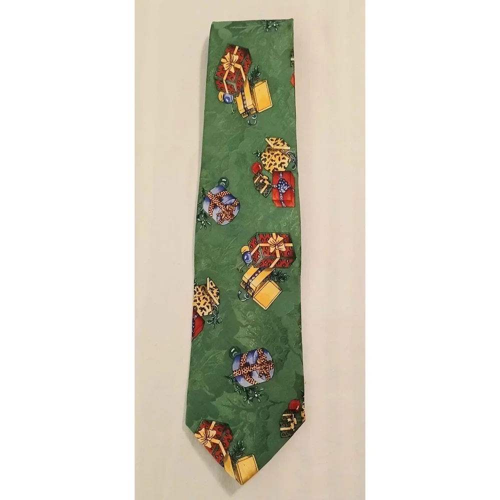 Vintage‎ Robert Talbott Tie Mens Size Green Christmas Gifts 100% Silk Holiday